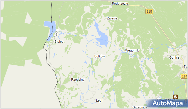 mapa Bolków gmina Dobra (Szczecińska), Bolków gmina Dobra (Szczecińska) na mapie Targeo