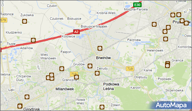 mapa Brwinów, Brwinów na mapie Targeo