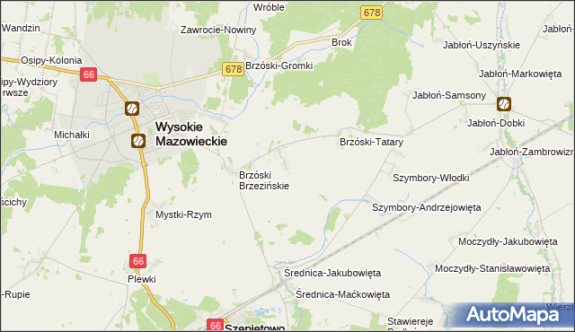 mapa Brzóski-Markowizna, Brzóski-Markowizna na mapie Targeo