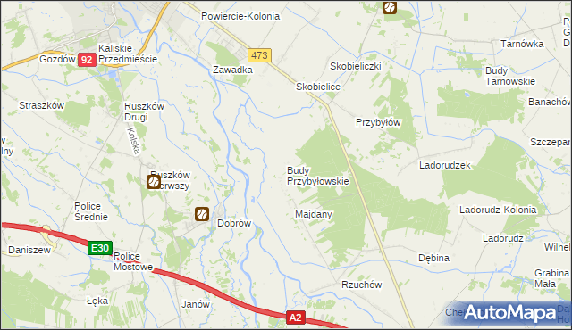 mapa Budy Przybyłowskie, Budy Przybyłowskie na mapie Targeo
