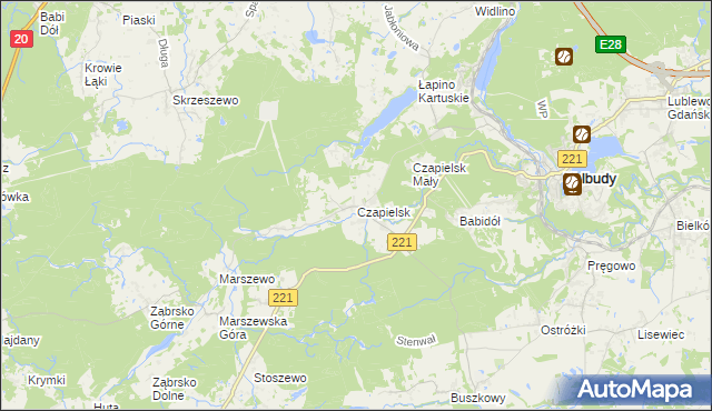 mapa Czapielsk, Czapielsk na mapie Targeo