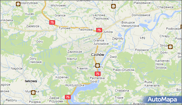 mapa Czchów, Czchów na mapie Targeo