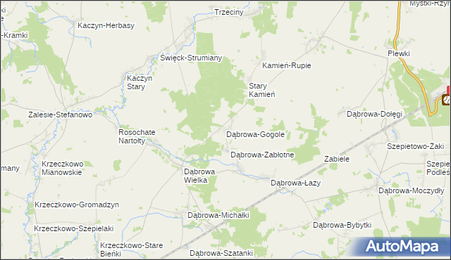 mapa Dąbrowa-Gogole, Dąbrowa-Gogole na mapie Targeo