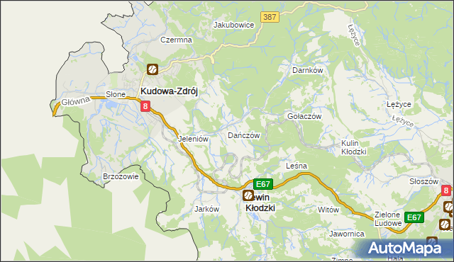 mapa Dańczów, Dańczów na mapie Targeo