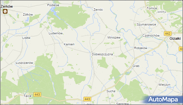 mapa Dobieszczyzna, Dobieszczyzna na mapie Targeo