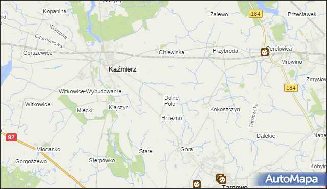 mapa Dolne Pole gmina Kaźmierz, Dolne Pole gmina Kaźmierz na mapie Targeo