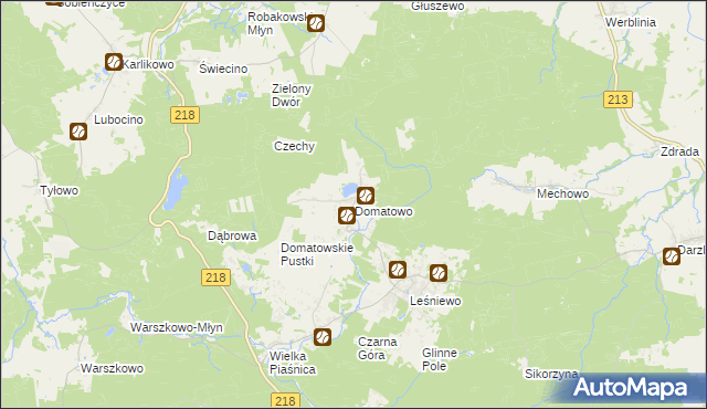 mapa Domatowo, Domatowo na mapie Targeo