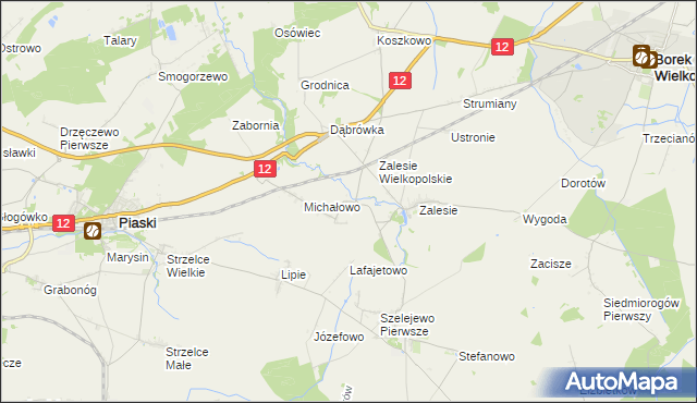 mapa Drogoszewo gmina Piaski, Drogoszewo gmina Piaski na mapie Targeo