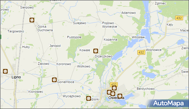 mapa Drzeczkowo, Drzeczkowo na mapie Targeo