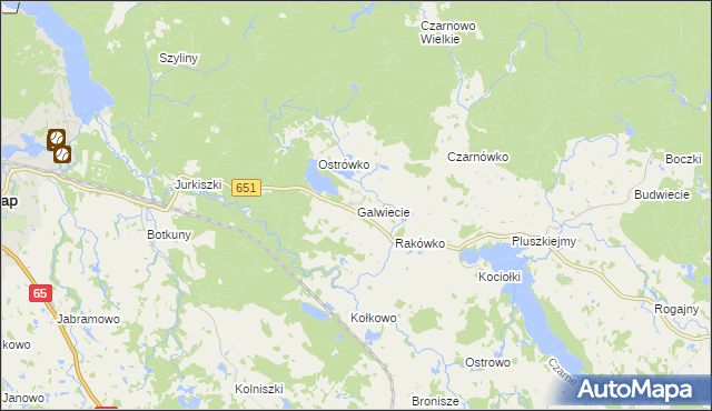 mapa Galwiecie, Galwiecie na mapie Targeo