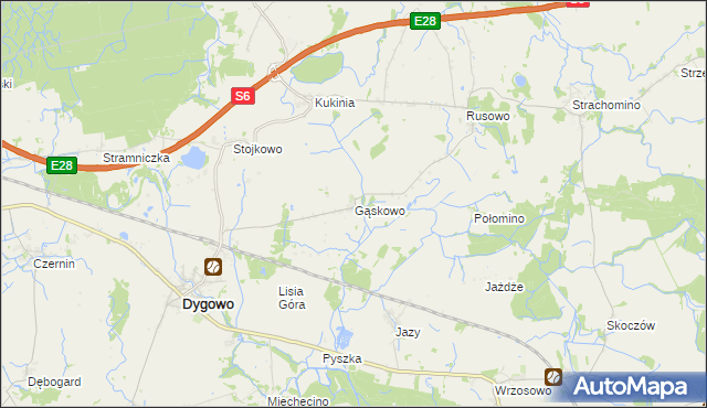 mapa Gąskowo, Gąskowo na mapie Targeo