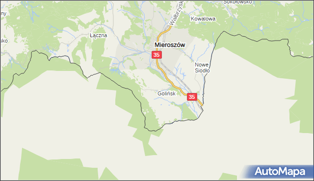 mapa Golińsk, Golińsk na mapie Targeo