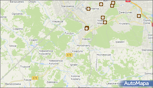 mapa Horodniany, Horodniany na mapie Targeo