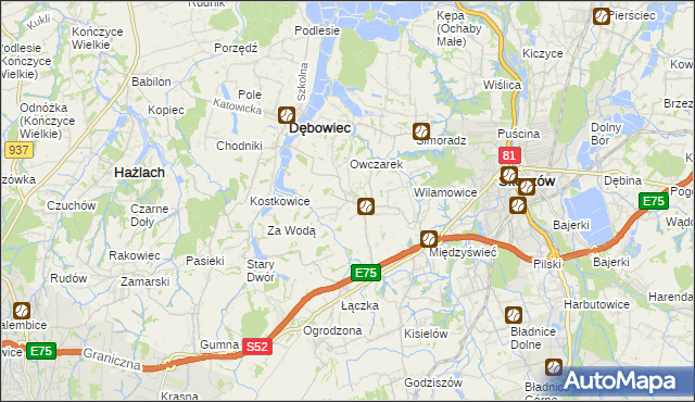 mapa Iskrzyczyn, Iskrzyczyn na mapie Targeo