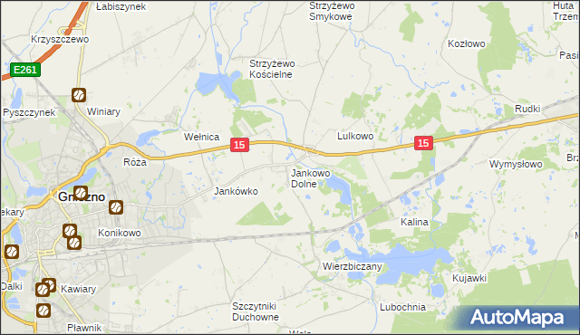 mapa Jankowo Dolne, Jankowo Dolne na mapie Targeo