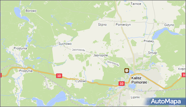 mapa Jasnopole, Jasnopole na mapie Targeo