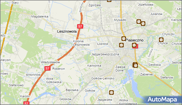 mapa Jazgarzewszczyzna, Jazgarzewszczyzna na mapie Targeo