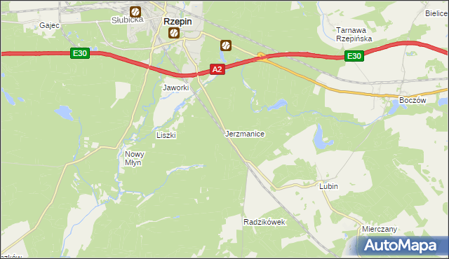 mapa Jerzmanice, Jerzmanice na mapie Targeo