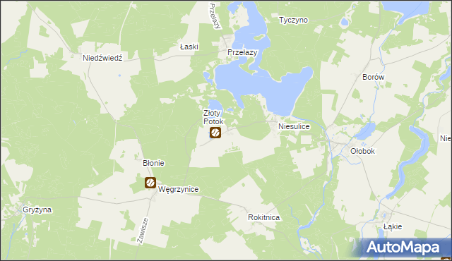 mapa Kalinowo gmina Skąpe, Kalinowo gmina Skąpe na mapie Targeo