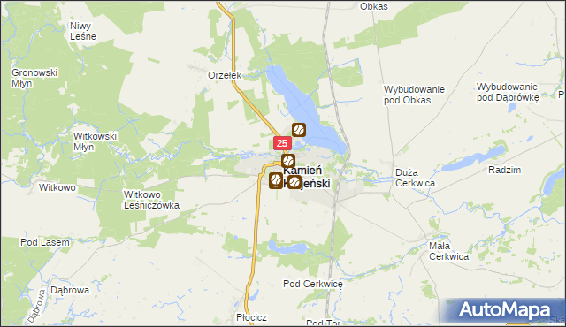 mapa Kamień Krajeński, Kamień Krajeński na mapie Targeo