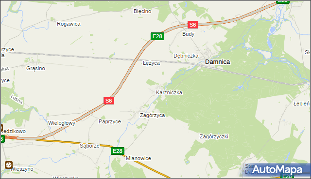 mapa Karzniczka, Karzniczka na mapie Targeo