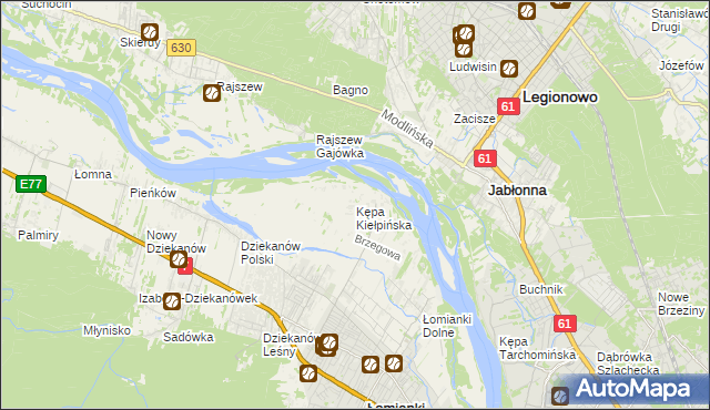 mapa Kępa Kiełpińska, Kępa Kiełpińska na mapie Targeo