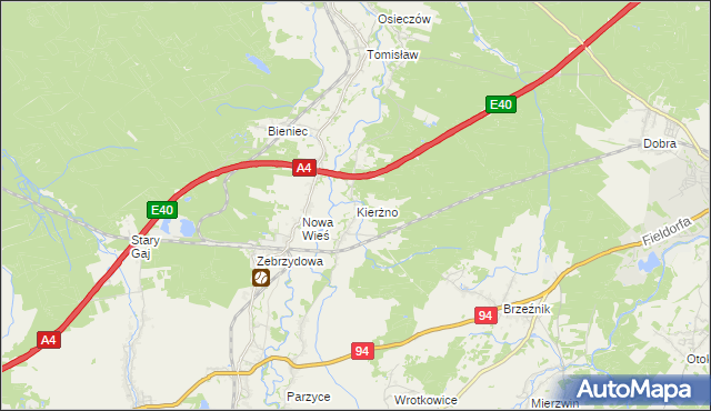 mapa Kierżno, Kierżno na mapie Targeo