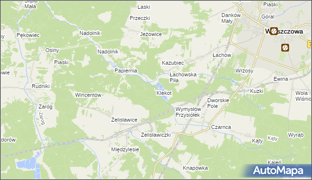 mapa Klekot, Klekot na mapie Targeo