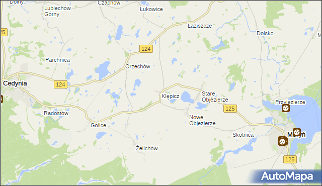 mapa Klępicz, Klępicz na mapie Targeo