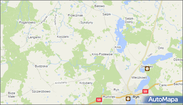 mapa Knis-Podewsie, Knis-Podewsie na mapie Targeo