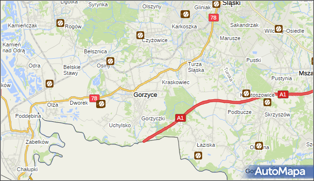 mapa Kolonia Fryderyka, Kolonia Fryderyka na mapie Targeo