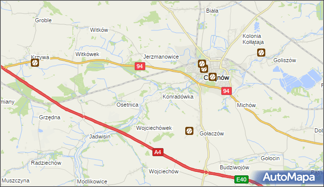 mapa Konradówka, Konradówka na mapie Targeo