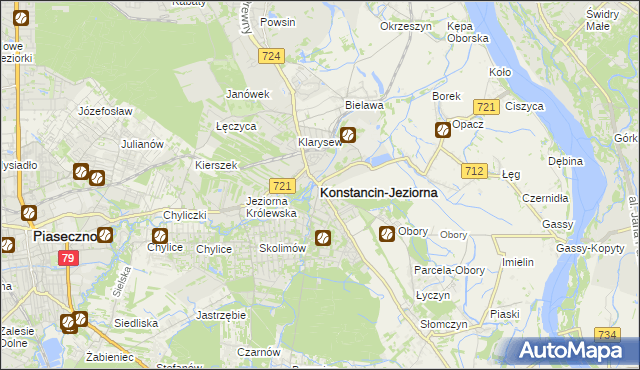 mapa Konstancin-Jeziorna, Konstancin-Jeziorna na mapie Targeo