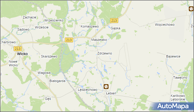 mapa Kopaniewo, Kopaniewo na mapie Targeo