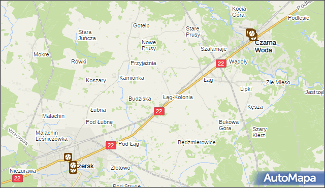 mapa Łąg-Kolonia, Łąg-Kolonia na mapie Targeo