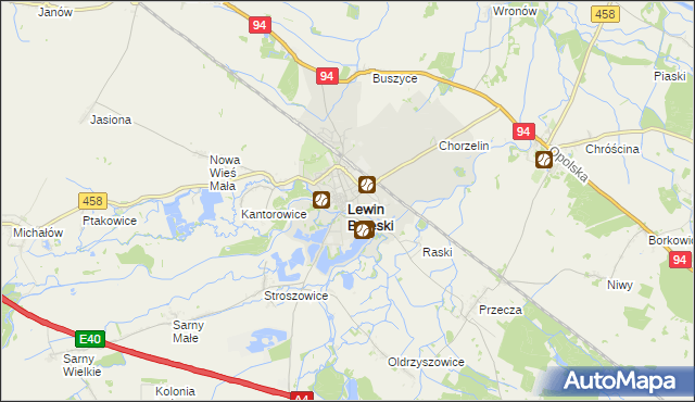 mapa Lewin Brzeski, Lewin Brzeski na mapie Targeo