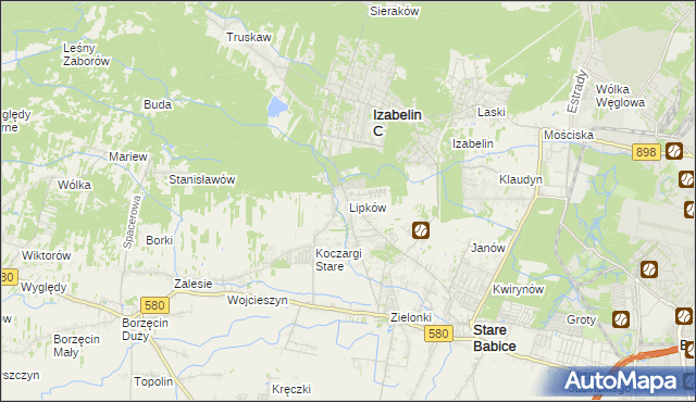 mapa Lipków, Lipków na mapie Targeo