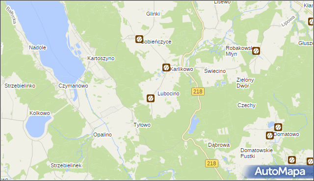 mapa Lubocino, Lubocino na mapie Targeo