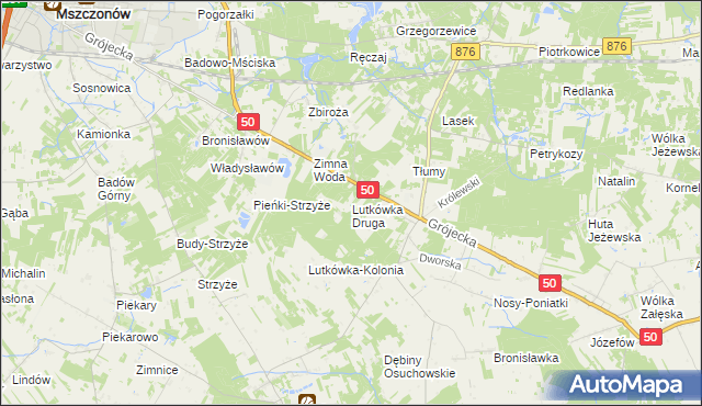 mapa Lutkówka Druga, Lutkówka Druga na mapie Targeo