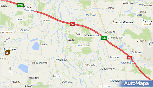 mapa Lutomirów, Lutomirów na mapie Targeo