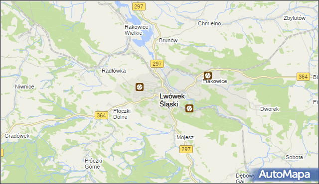 mapa Lwówek Śląski, Lwówek Śląski na mapie Targeo