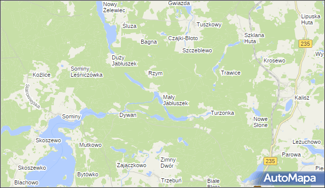 mapa Mały Jabłuszek, Mały Jabłuszek na mapie Targeo