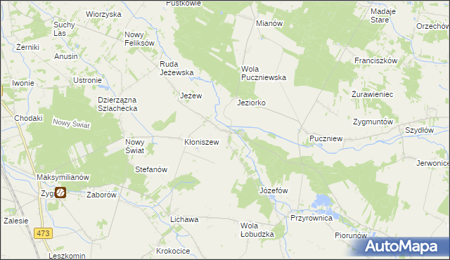 mapa Małyń, Małyń na mapie Targeo