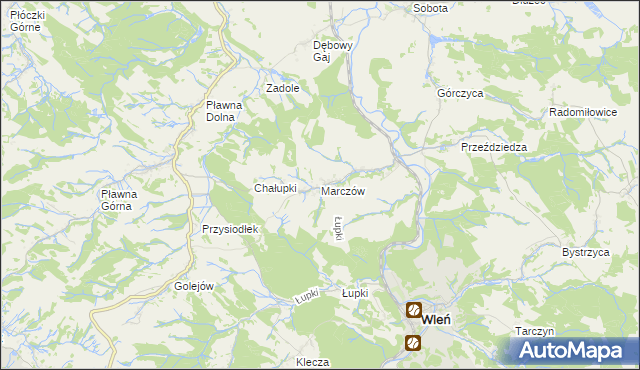 mapa Marczów, Marczów na mapie Targeo