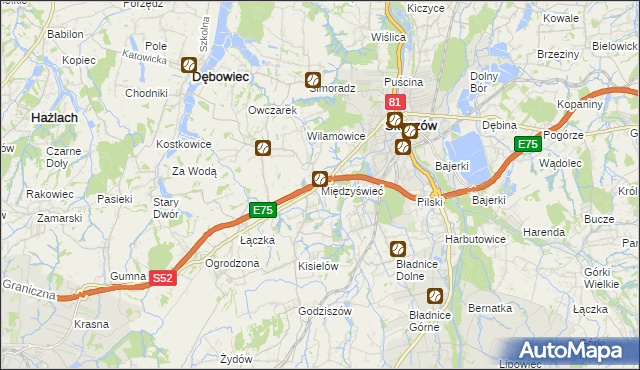 mapa Międzyświeć, Międzyświeć na mapie Targeo