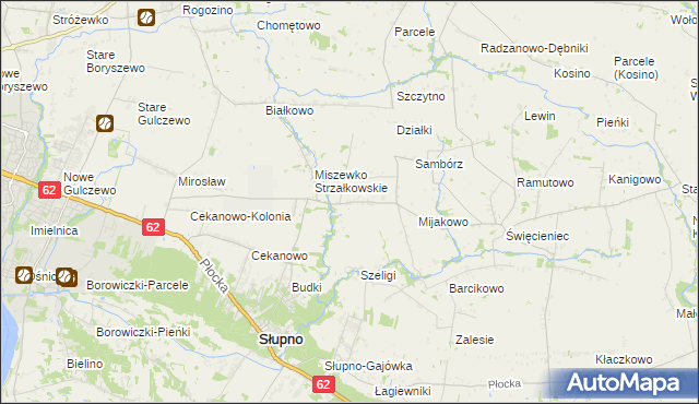mapa Miszewko-Stefany, Miszewko-Stefany na mapie Targeo