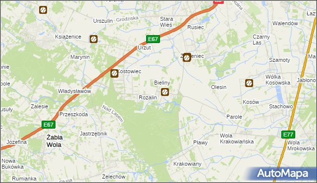 mapa Młochów, Młochów na mapie Targeo