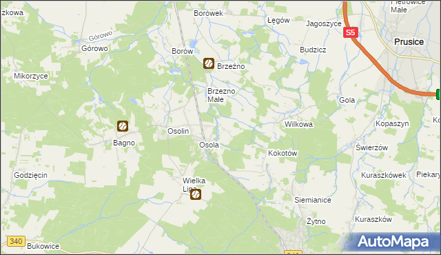 mapa Morzęcin Mały, Morzęcin Mały na mapie Targeo