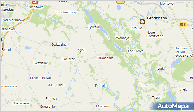 mapa Mroczenko, Mroczenko na mapie Targeo