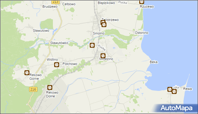 mapa Mrzezino, Mrzezino na mapie Targeo